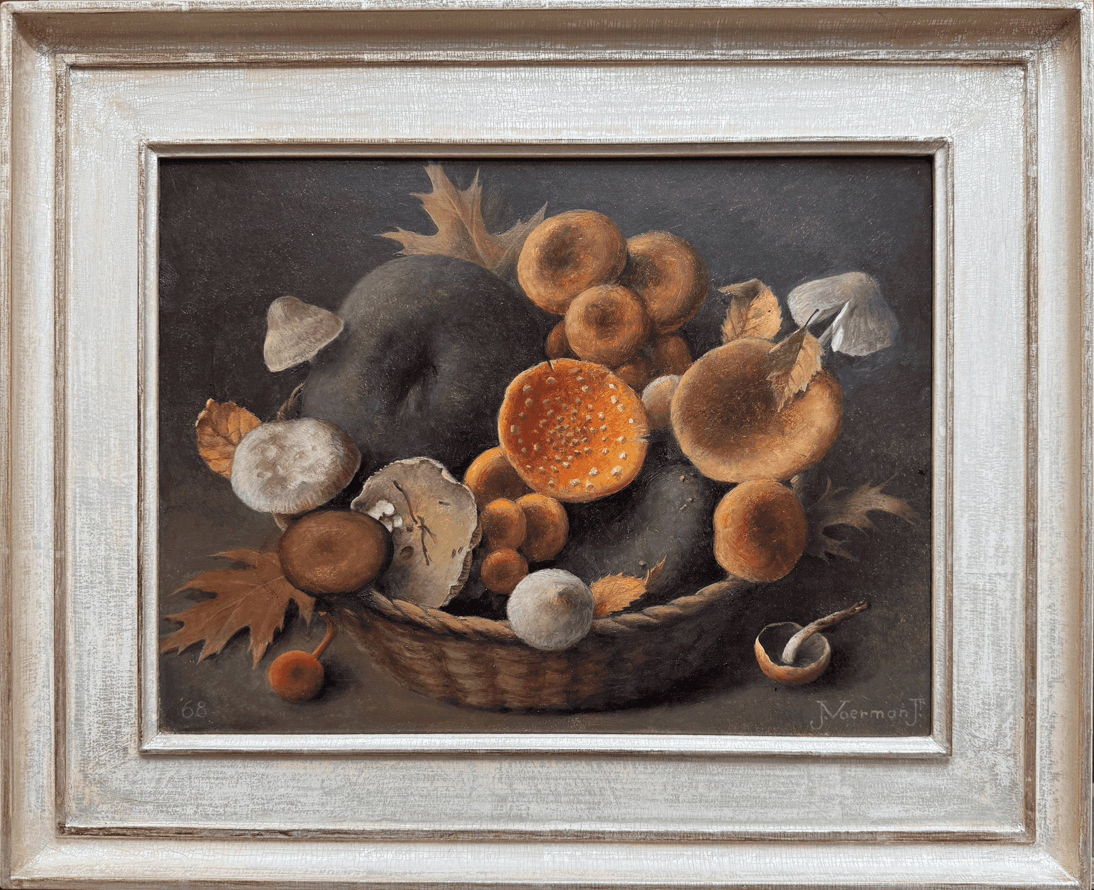 Jan Voerman jr - Stilleven met Paddenstoelen (met lijst)
