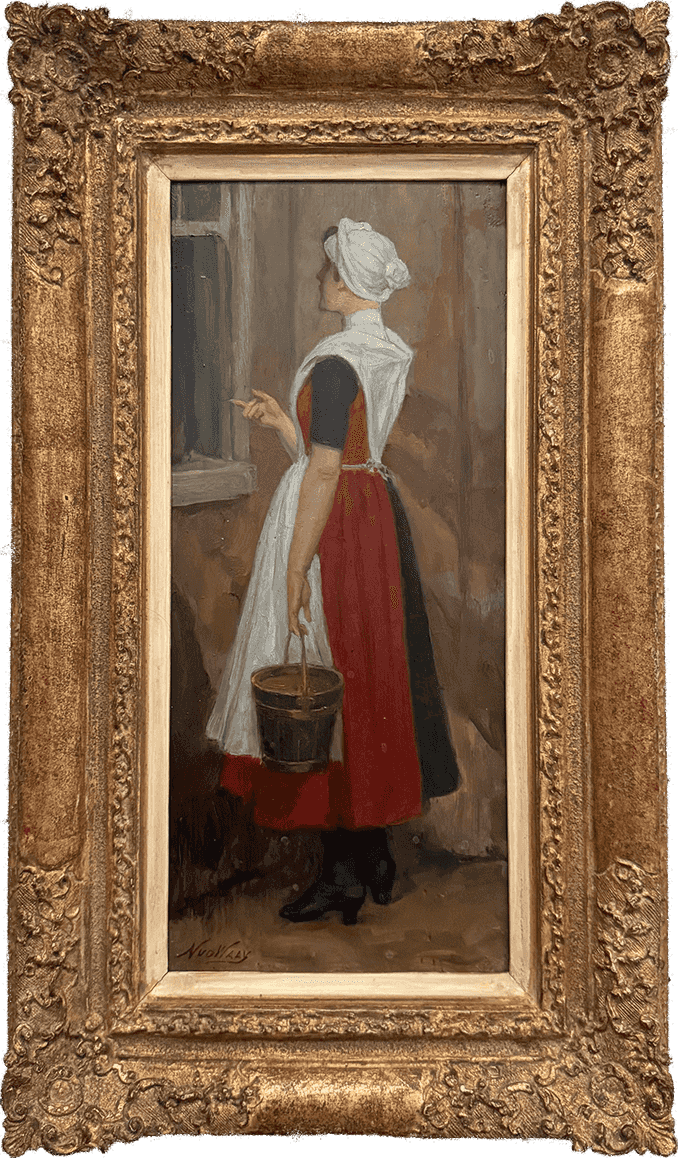 Nicolaas van der Waay - Weesmeisje met emmer in de hand (met lijst)