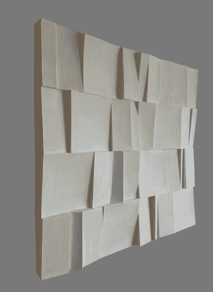 Jaap Egmond - Wit reliëf uit 1975 (met lijst)