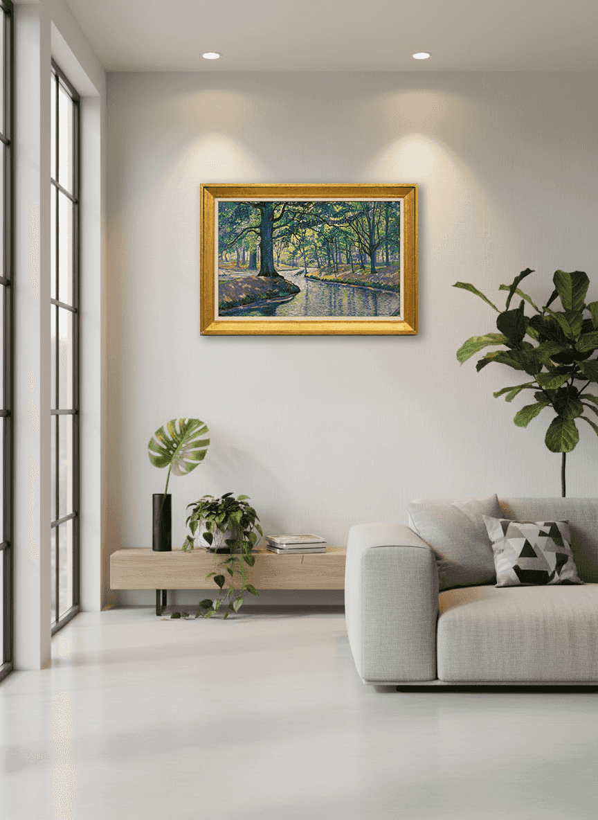 Wim Schuhmacher - Boslandschap Overveen (in interieur)