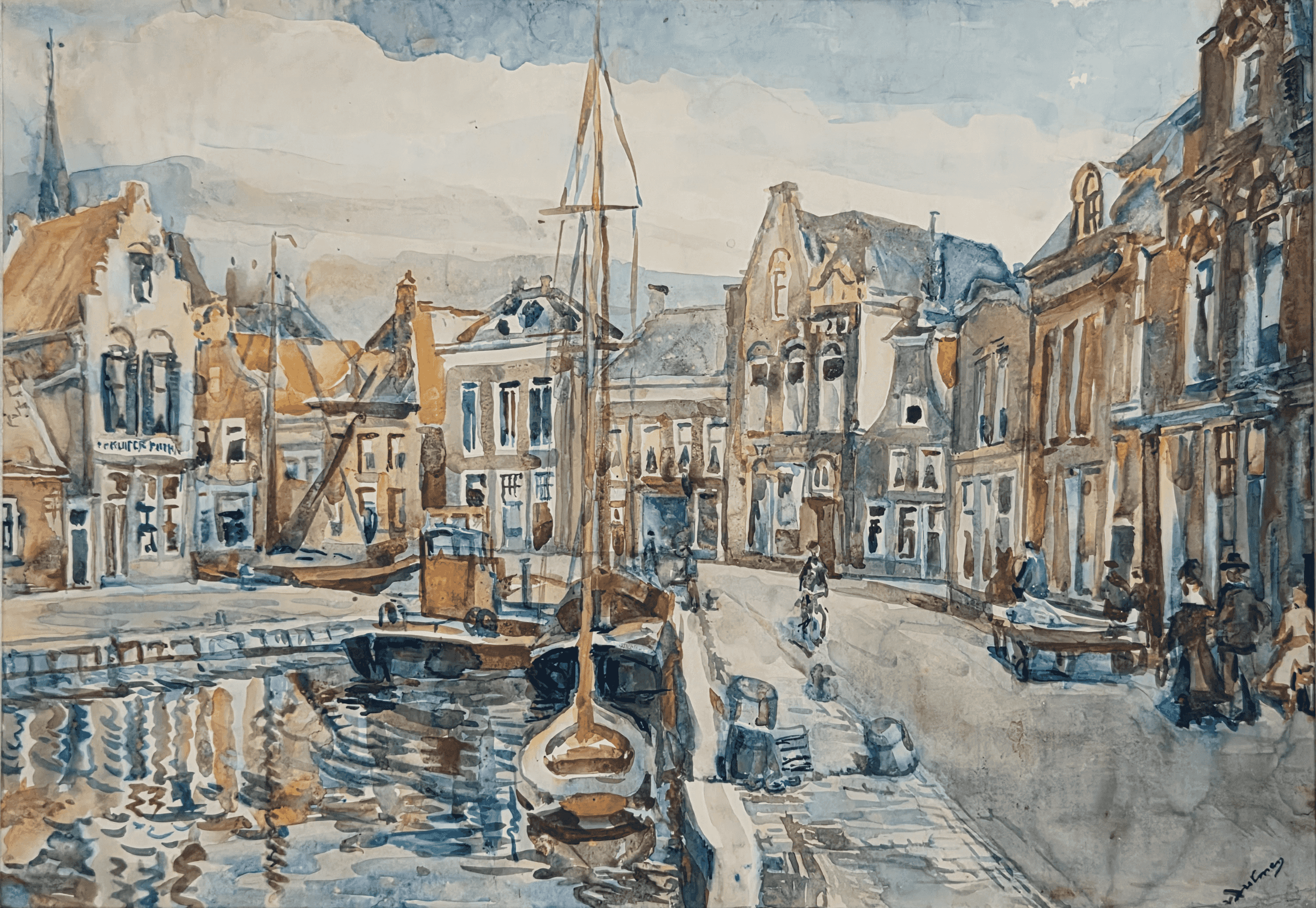 Erasmus Bernard von Dülmen-Krumpelman - Hoogend te Sneek (zonder lijst)