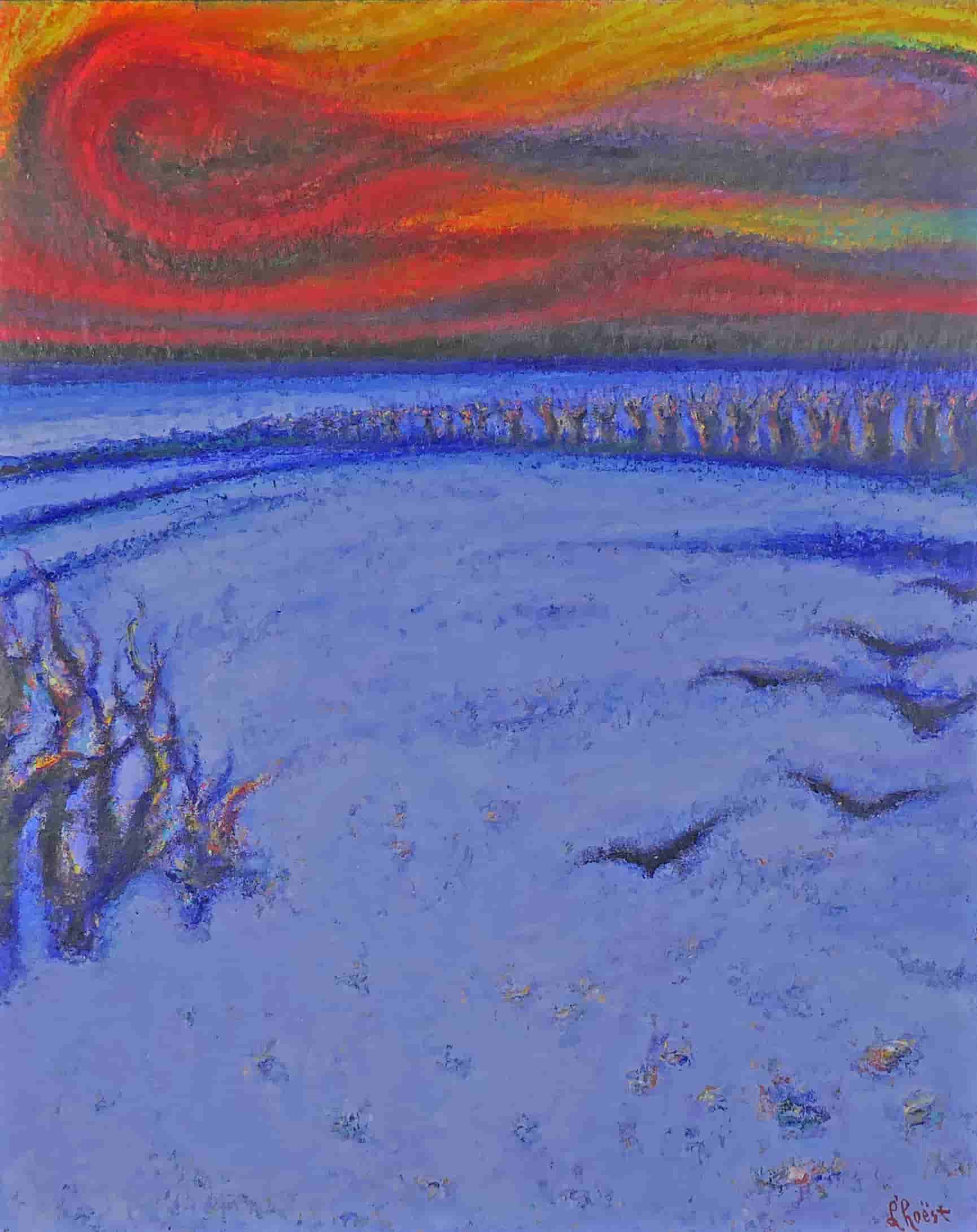 Engelbert L'Hoëst - Winteravond (zonder lijst)