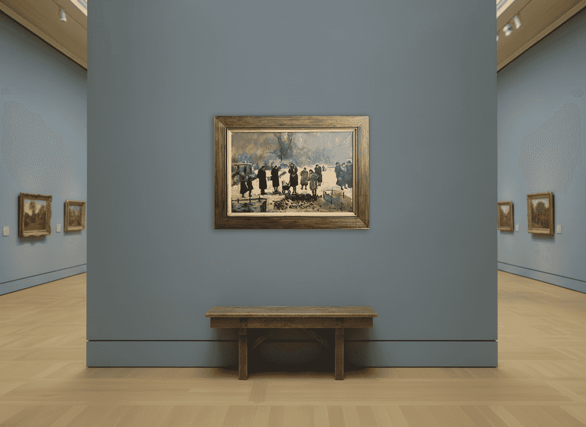 Piet van Wijngaerdt - Barre winter in het Vondelpark (in interieur)