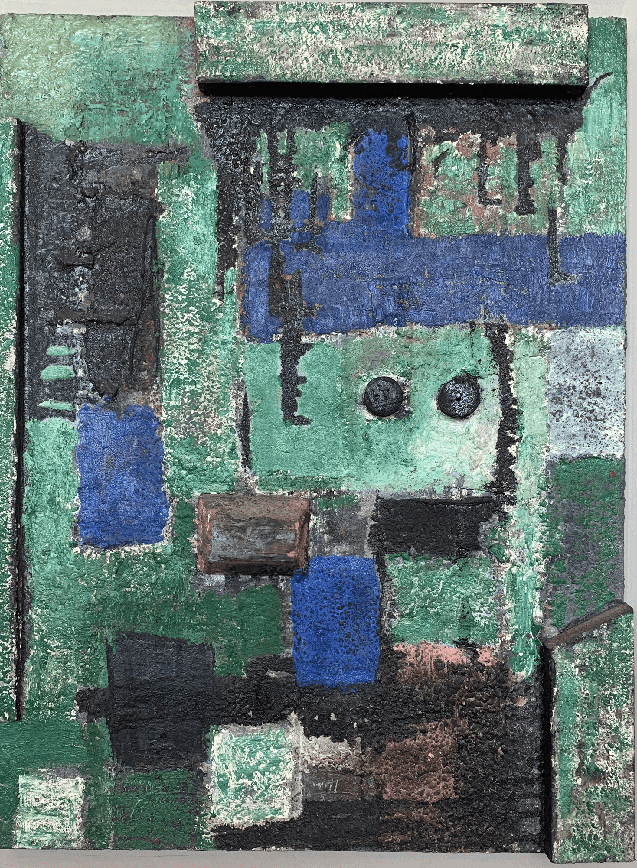 Will Leewens - Abstracte compositie met hout