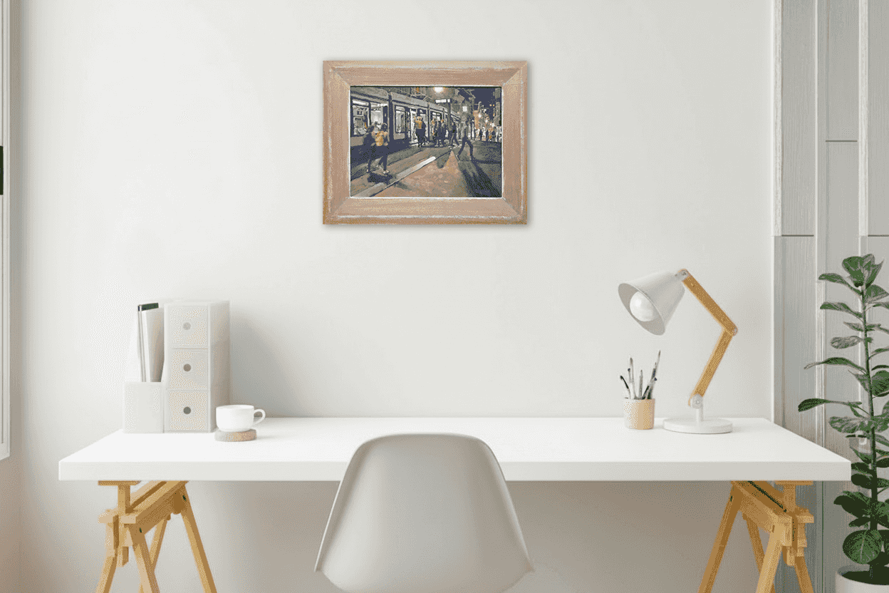 Frans Koppelaar - Tramhalte Leidsestraat te Amsterdam (in interieur)