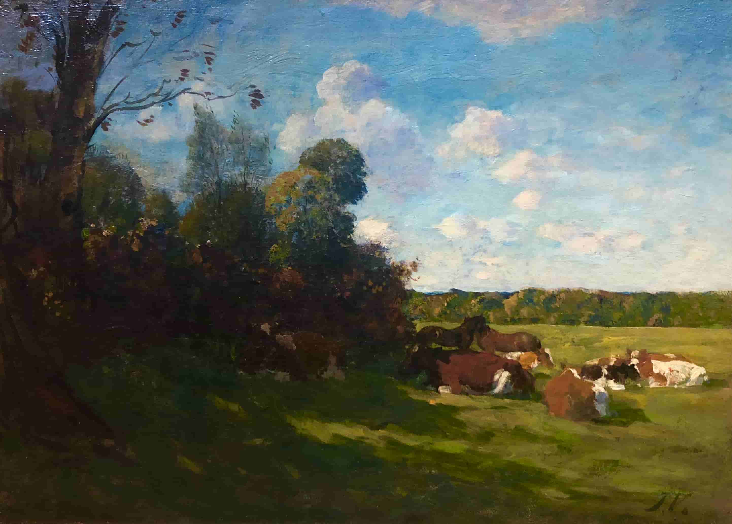 Jan Voerman sr - Koeien bij de IJssel (zonder lijst)