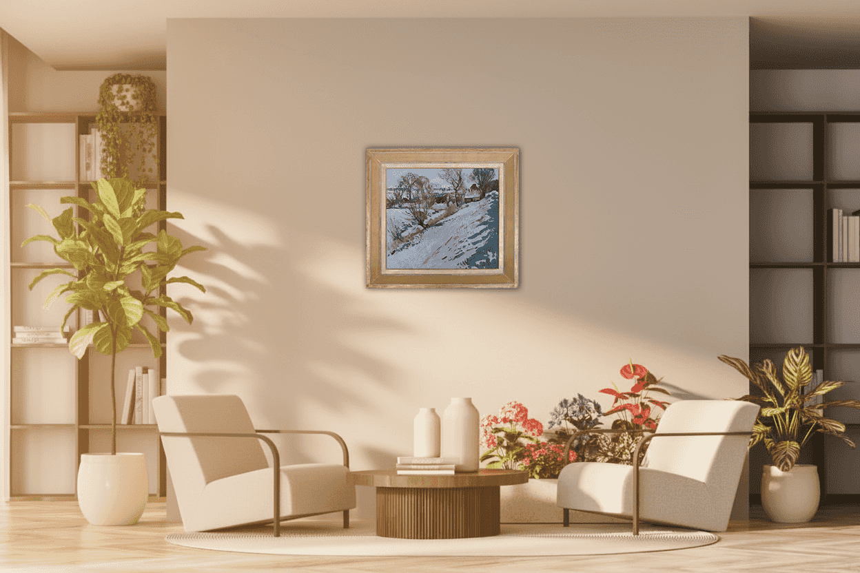 Jan Altink - Blauwborgje in de winter van 1935 (in interieur)