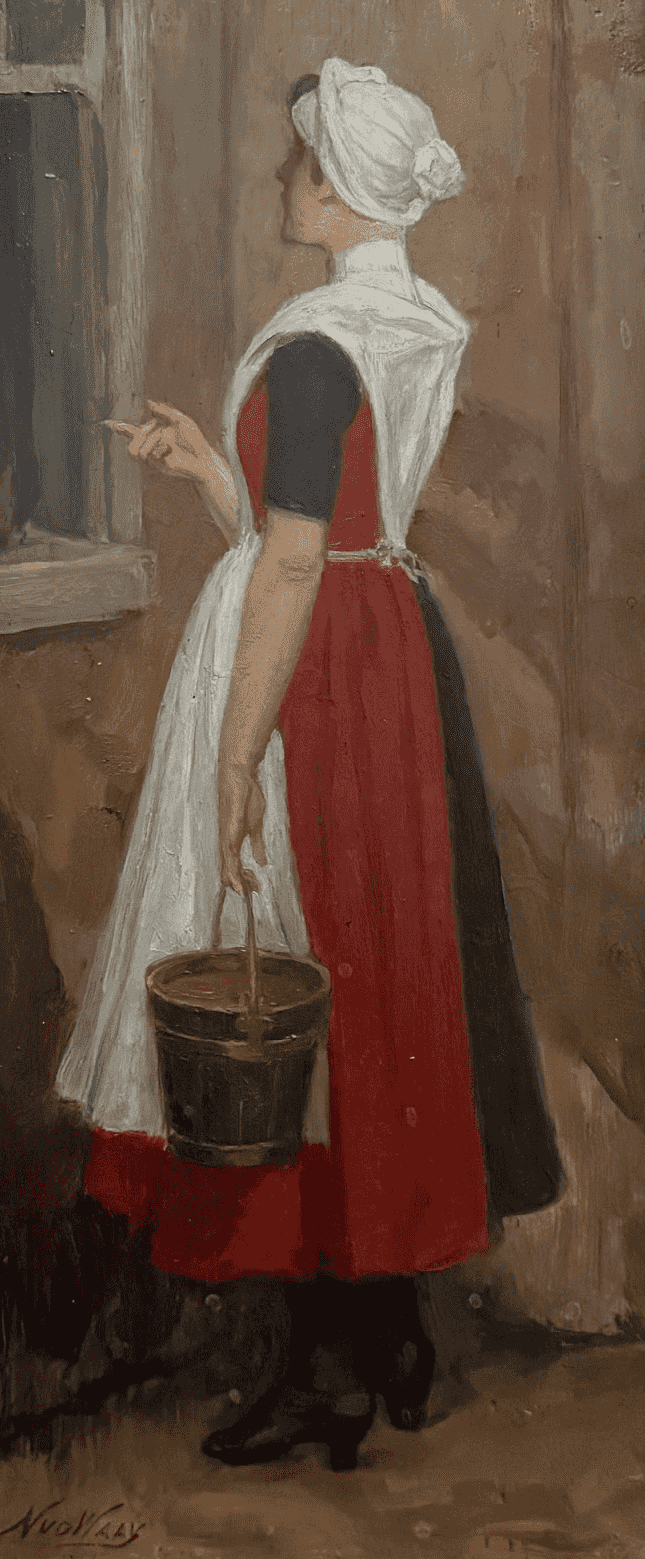 Nicolaas van der Waay - Weesmeisje met emmer in de hand (zonder lijst)