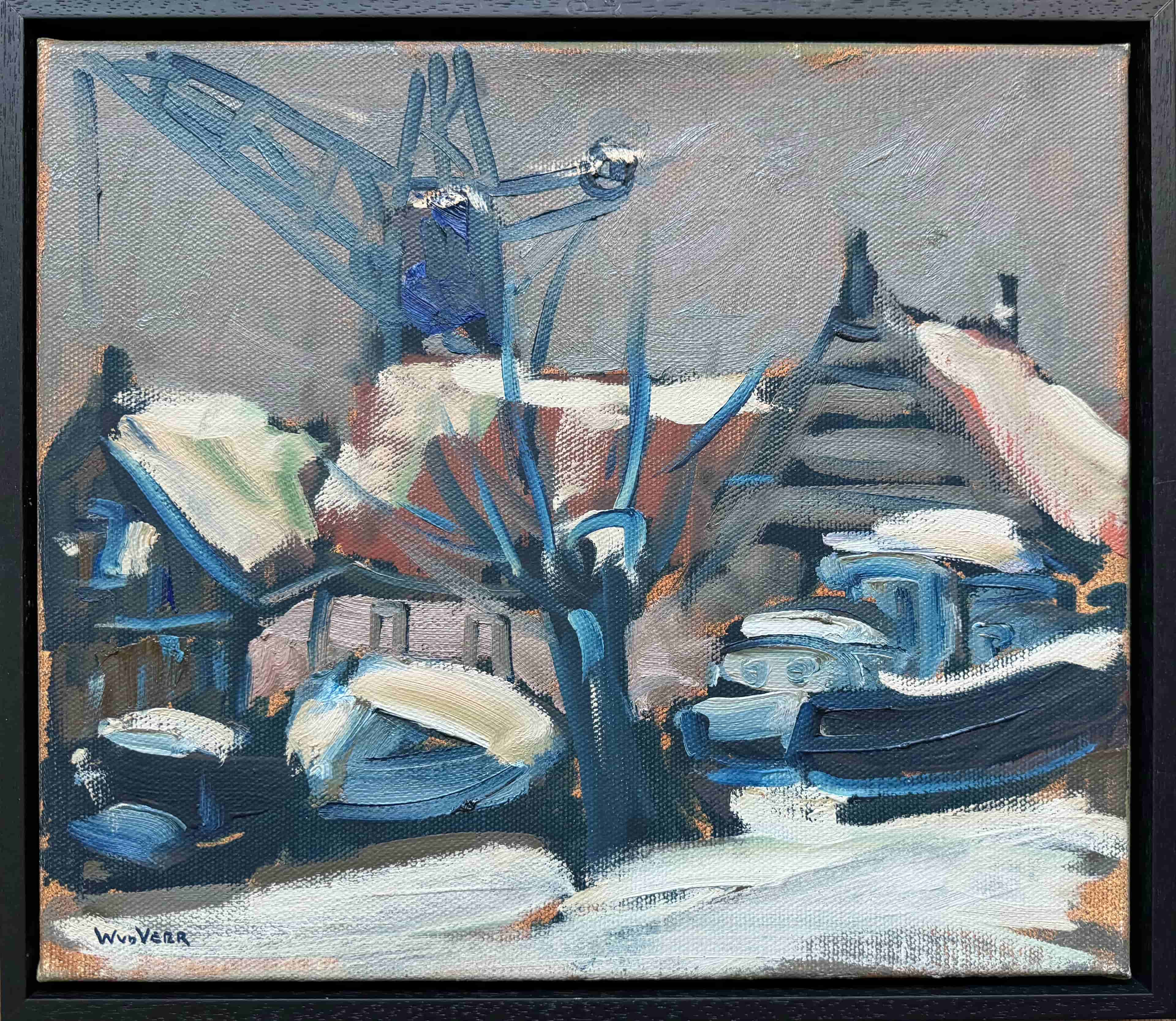 Wim van der Veer - Achter het Vliet (met lijst)