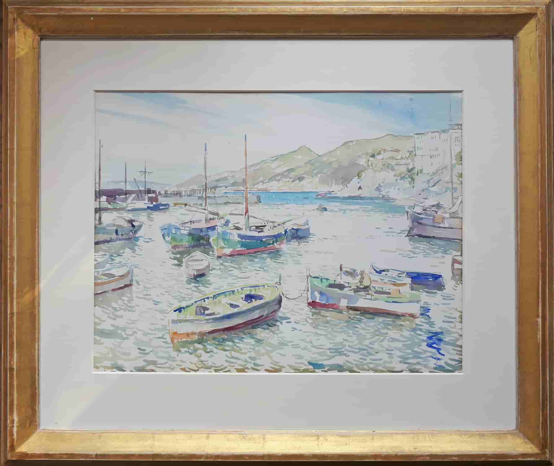 Cornelis Vreedenburgh - Baai bij Saint Tropez (met lijst)