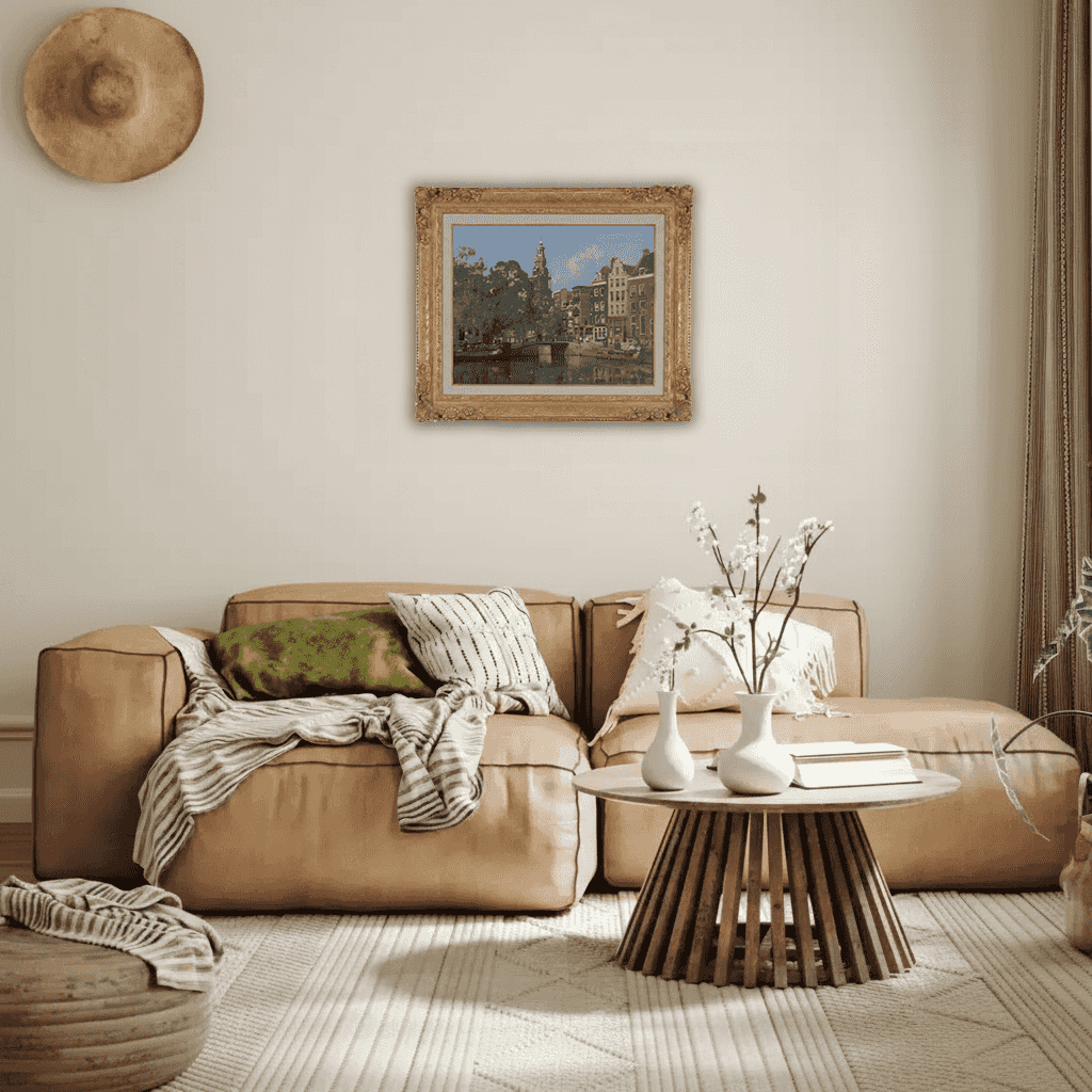 Cornelis Vreedenburgh - Gezicht op de Raamgracht met de Zuiderkerk (in interieur)