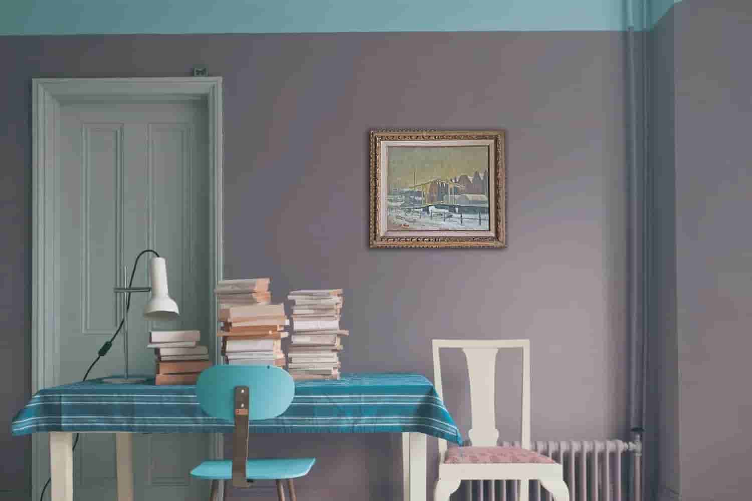 Karel Appel - Gezicht op de Sloterdijksbrug op het Prinseneiland (in interieur)