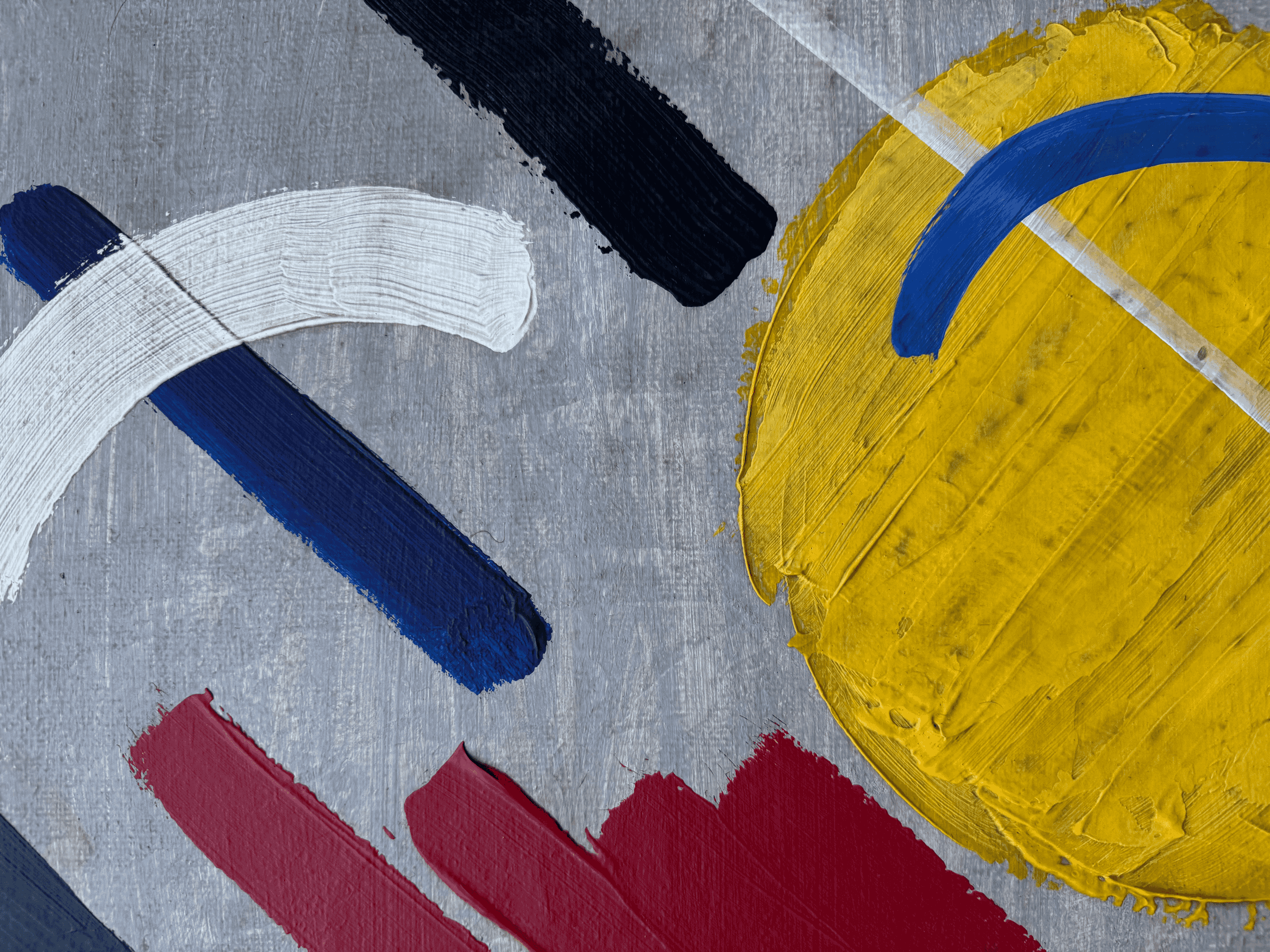 Willem Hussem - Abstracte compositie (in interieur)