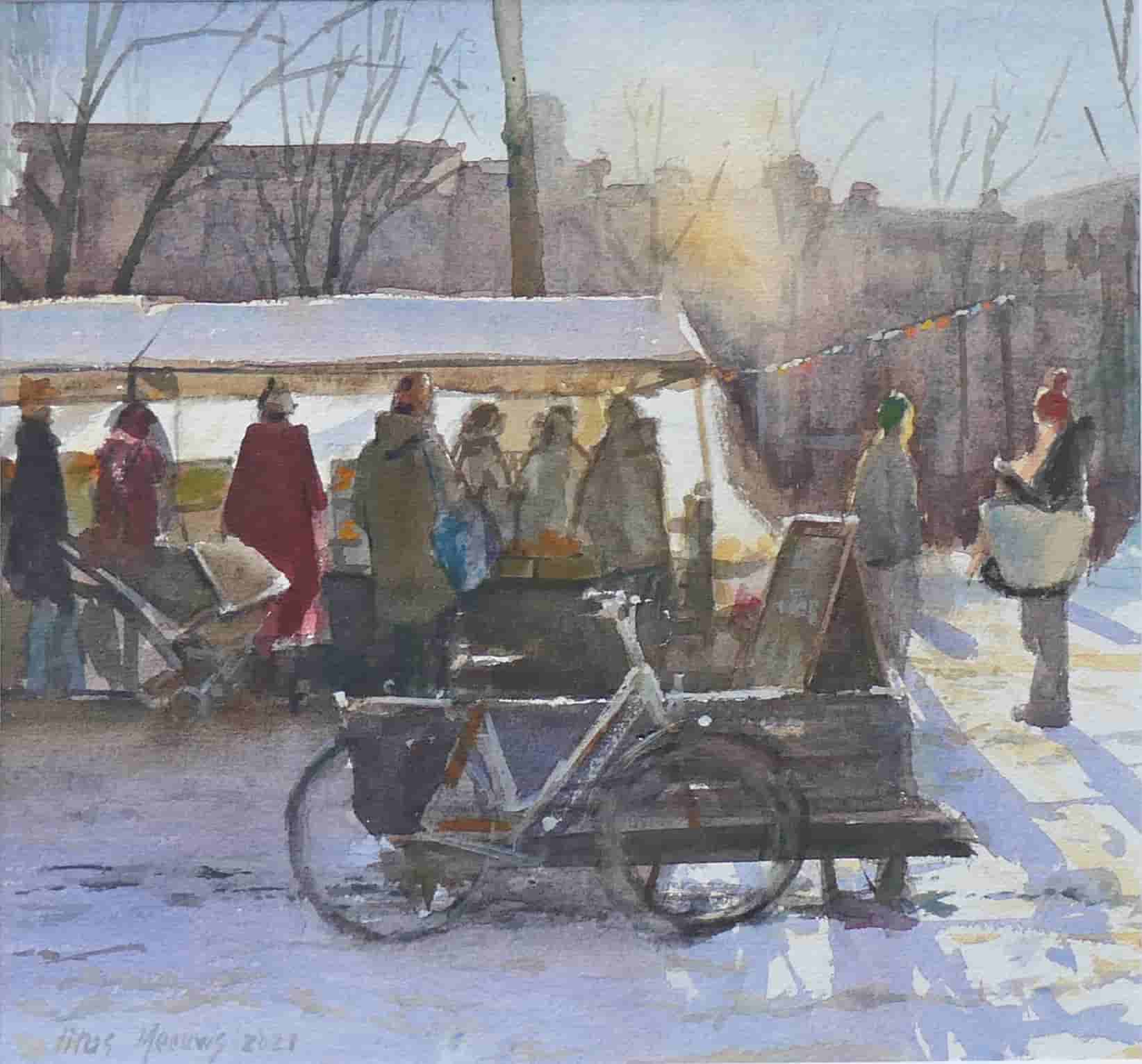 Titus Meeuws - Noordermarkt te Amsterdam