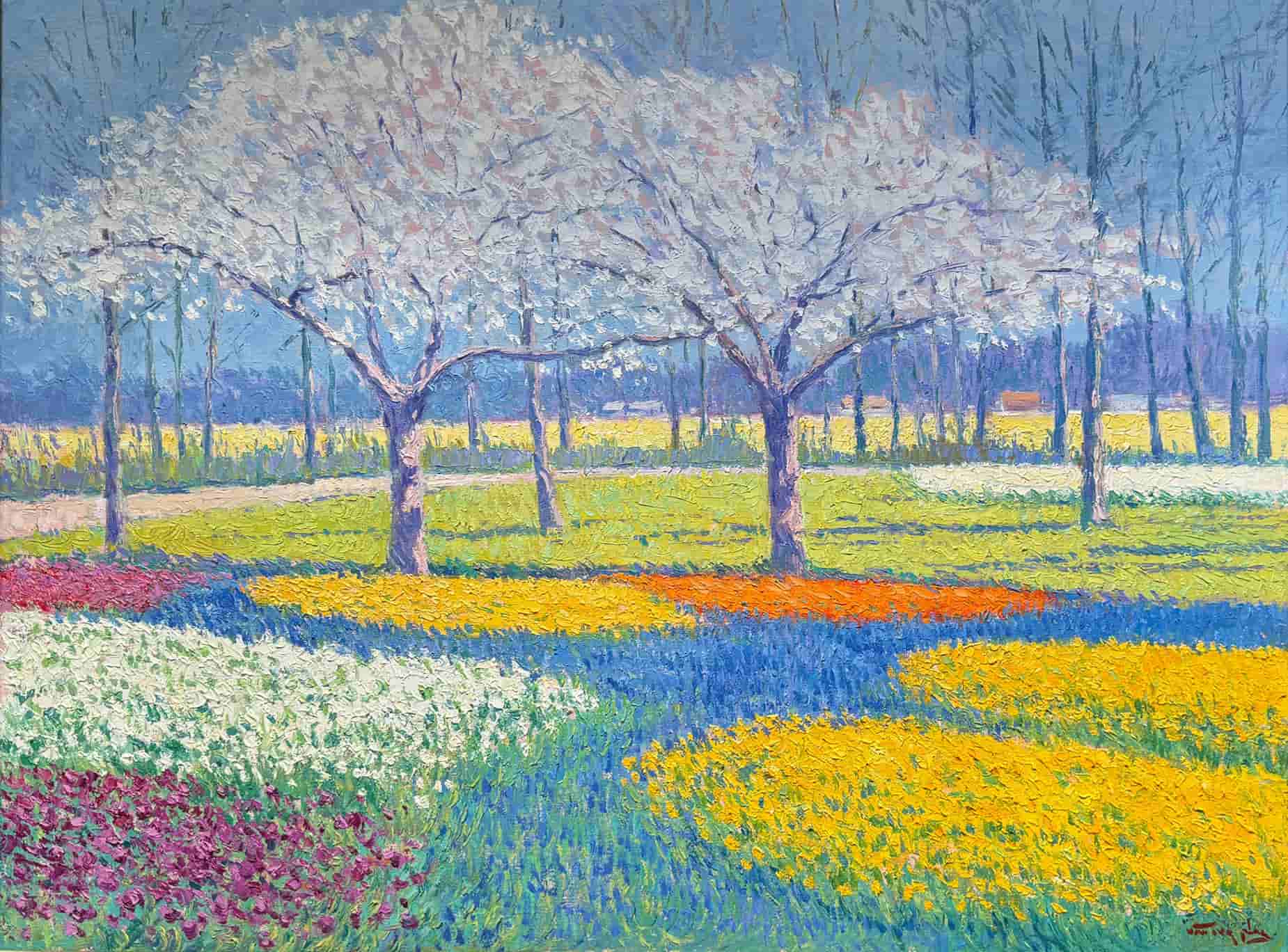 Niek van der Plas - Keukenhof te Lisse (zonder lijst)
