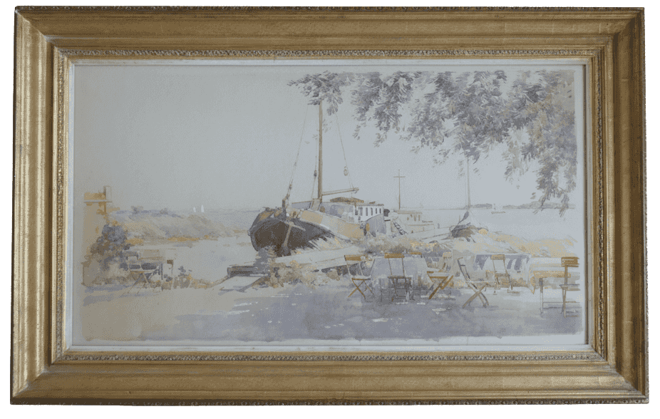 Cornelis Vreedenburgh - Loosdrecht in de zomer (met lijst)