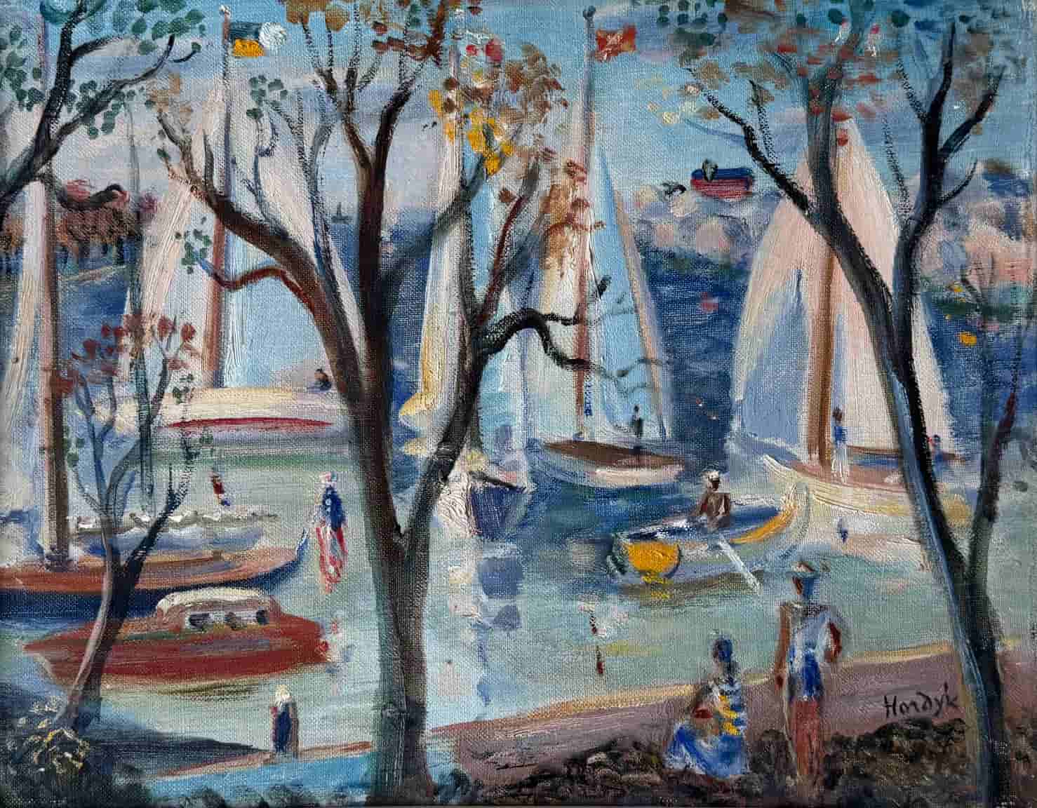 Gerard Hordijk - Levendig tafereel aan de Côte d’Azur