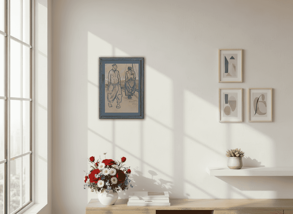 Willy Sluiter - Schippers in Volendam (in interieur)