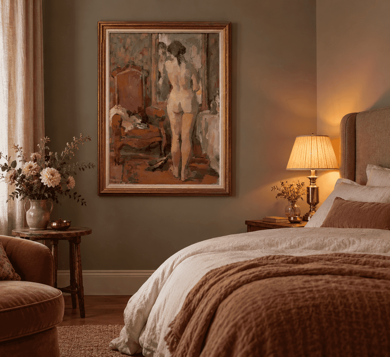 Hans Bayens - Naakt in interieur (in interieur)