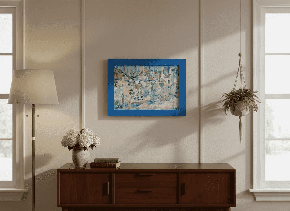 Erasmus Bernard von Dülmen-Krumpelman - Dorpje in Frankrijk (in interieur)