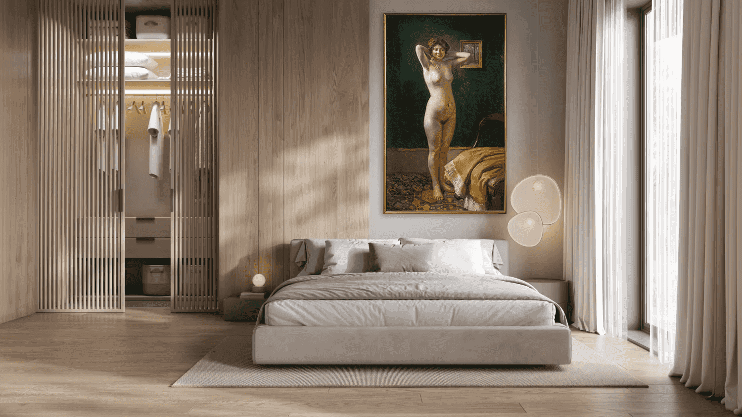 Kees Maks - Naakportret van Ersilla Rinaldi (in interieur)