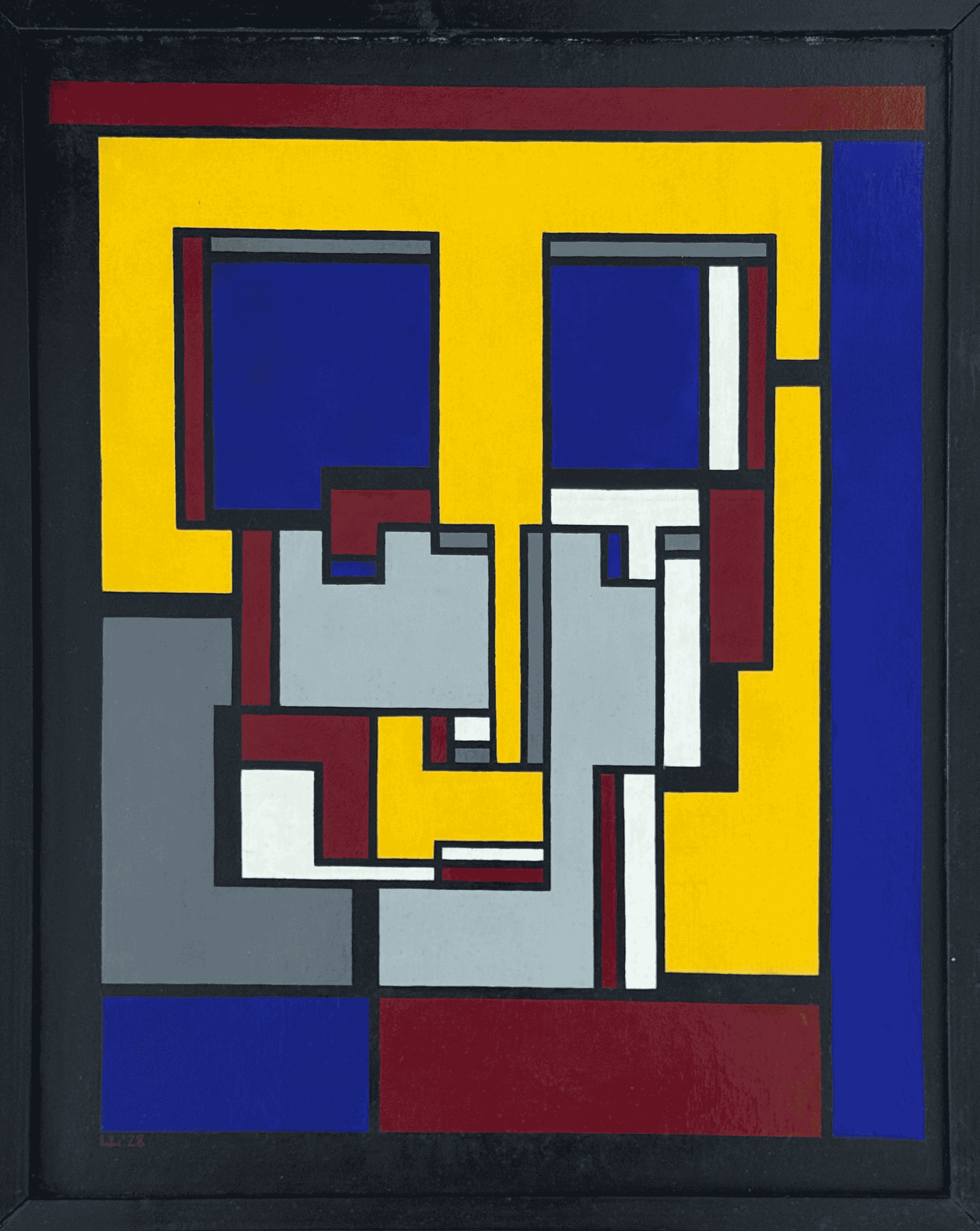 Louise (Lou) Loeber - Kop met pijp (zonder lijst)