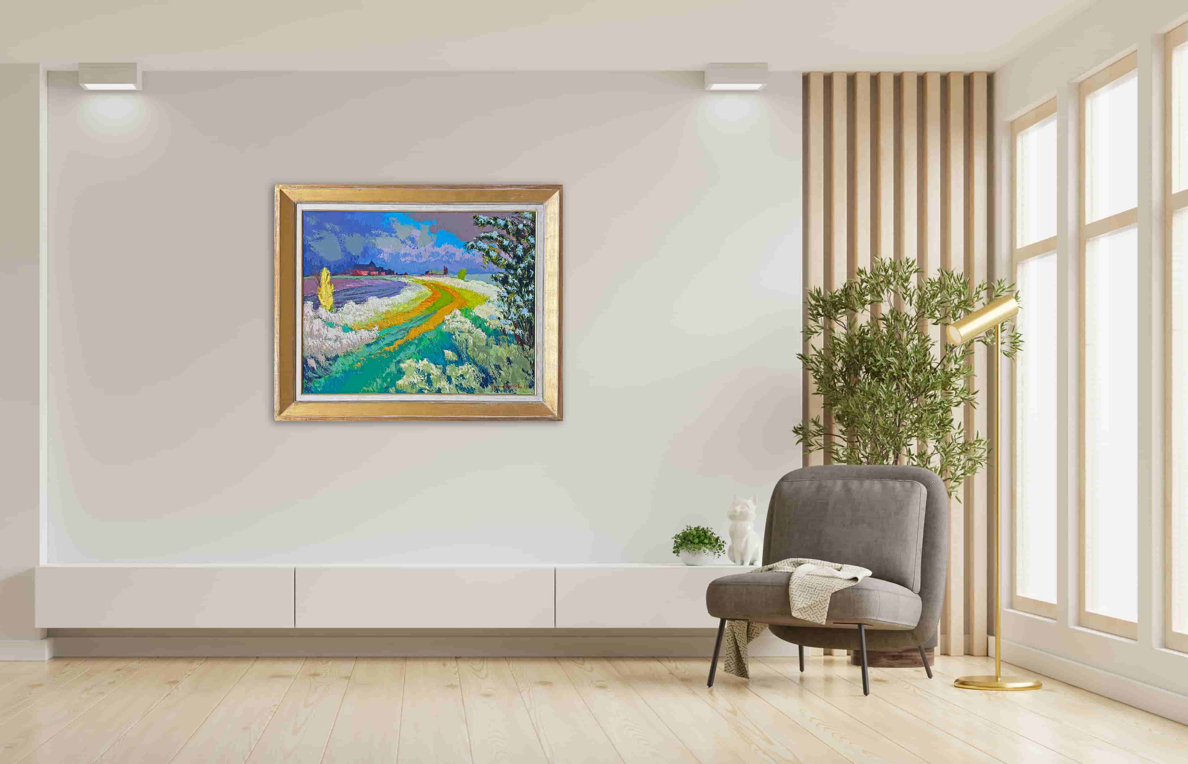 Jannes de Vries - Gezicht op Huizinge (in 1972) (in interieur)