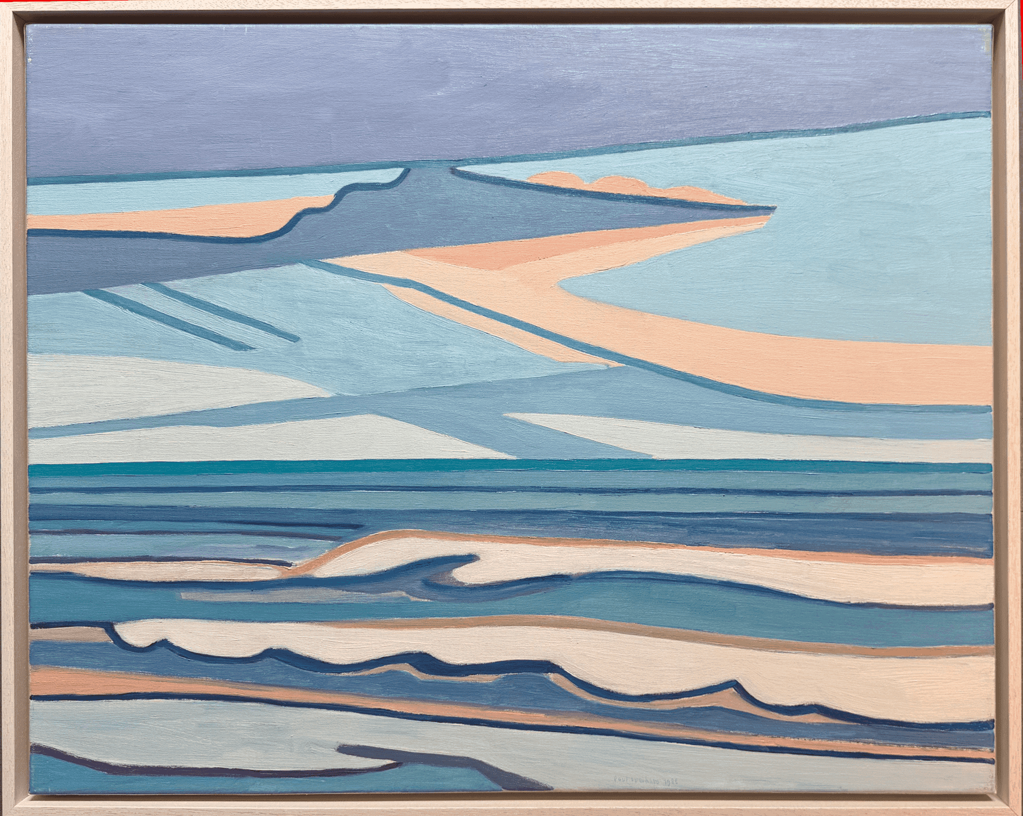 Paul Overhaus - Kustlandschap (met lijst)