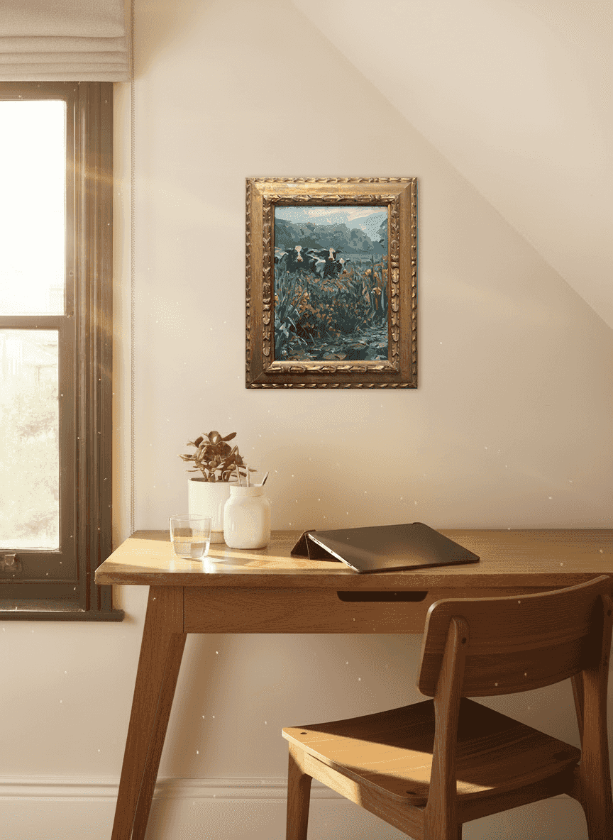 Hans Versfelt - Koeien (in interieur)