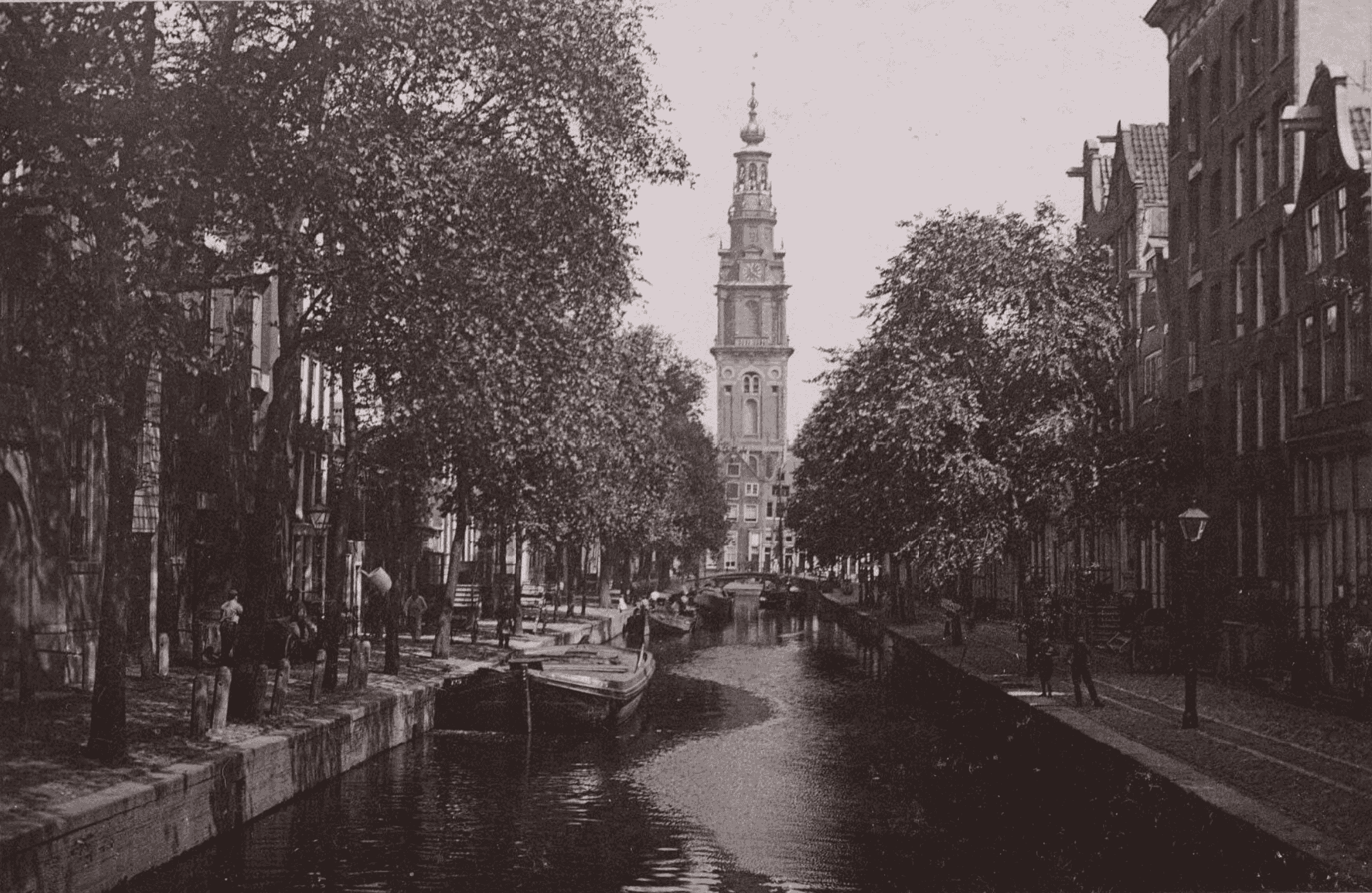 Cornelis Vreedenburgh - Zuiderkerk vanuit de Groenburgwal (in het echt)