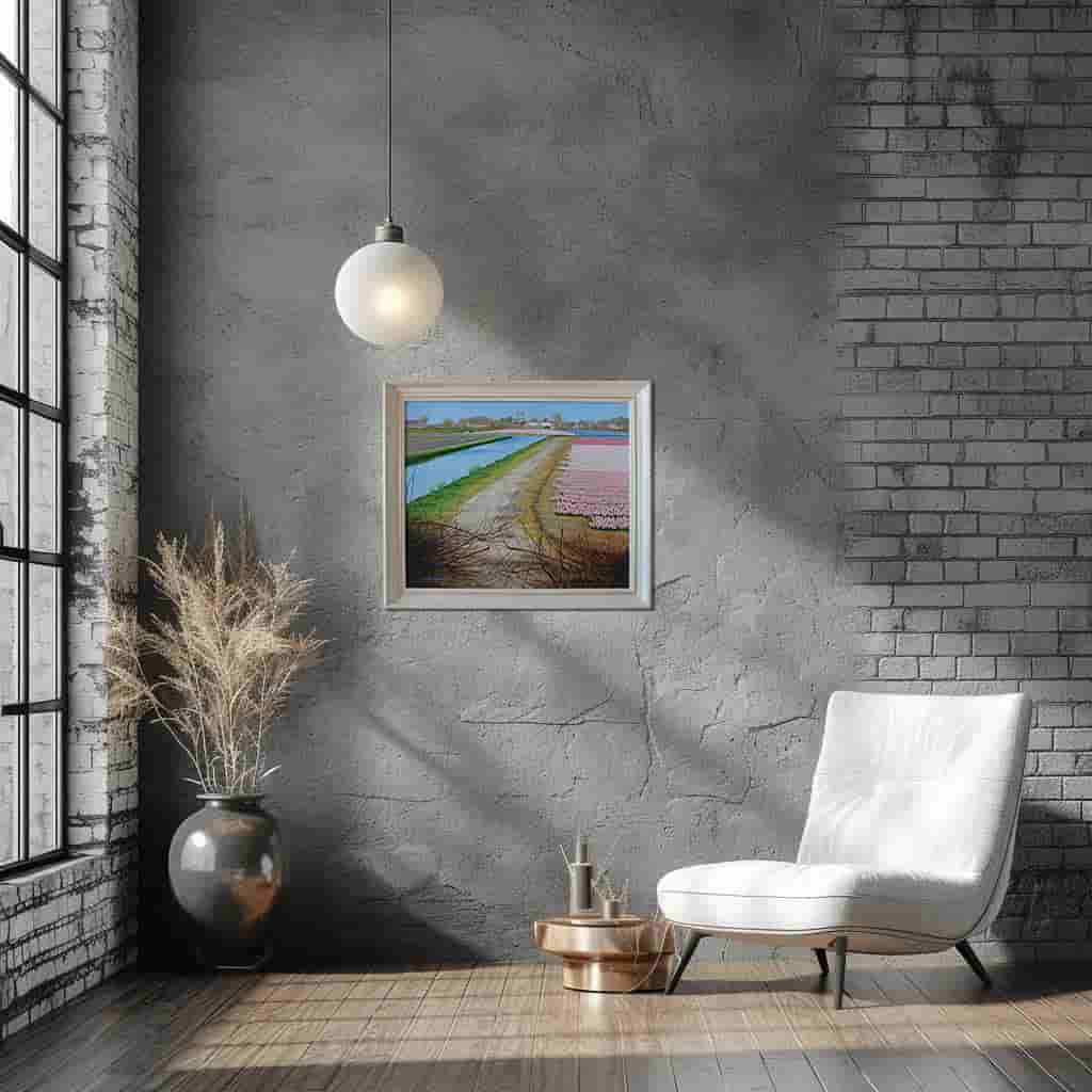 Wim Granneman - Hyacintenvelden te Hillegom (in interieur)