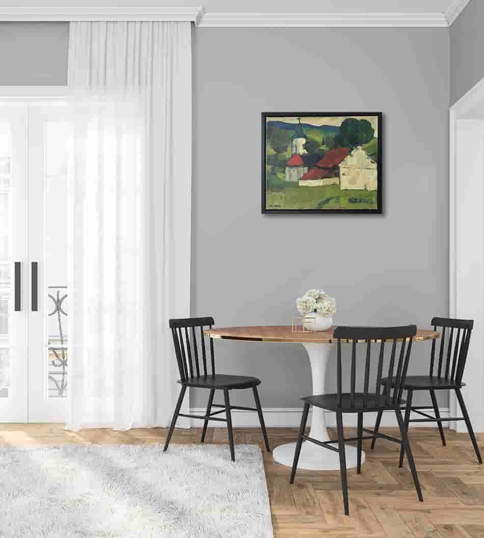 Wim van der Veer - Dorp in Frankrijk (in interieur)