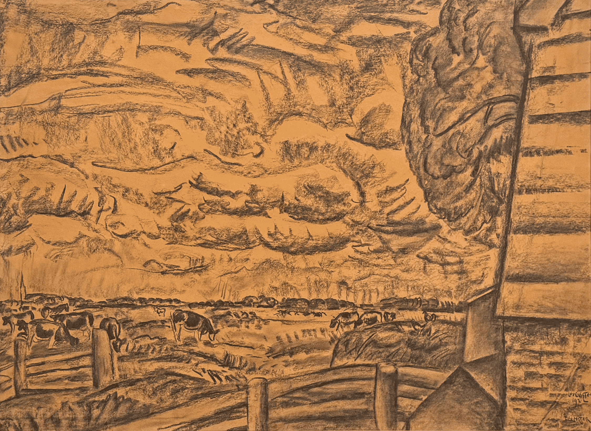 Leo Gestel - Beemsterpolder in 1922 (zonder lijst)