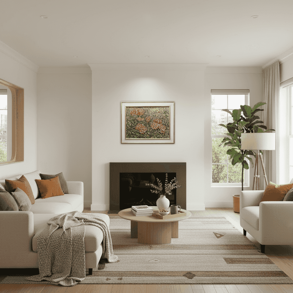 Herman Bieling - Tuin met hortensia (in interieur)