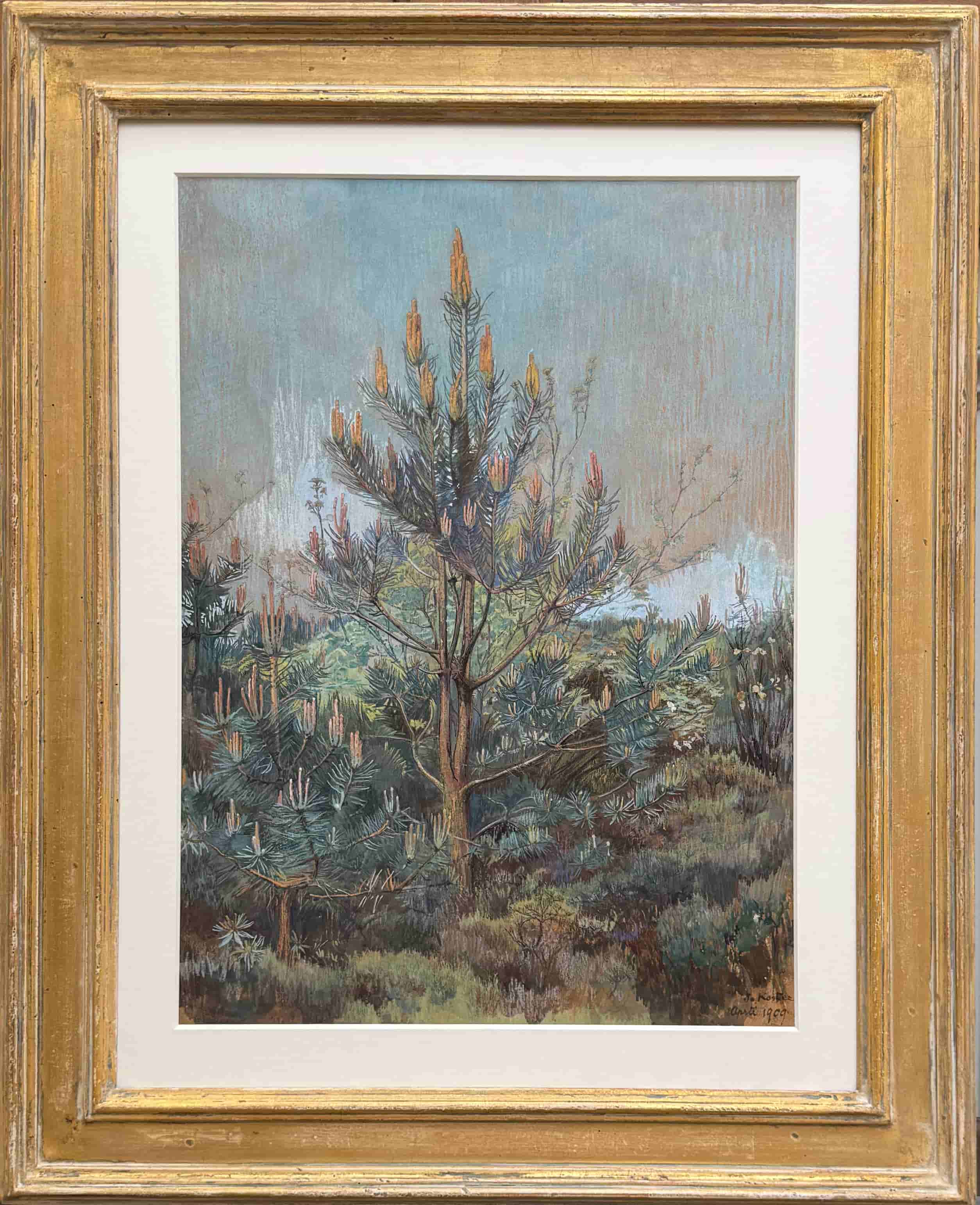 Jo Koster - Veluws bosgezicht (met lijst)