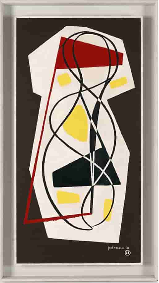 Juul Neumann - Abstracte compositie no. 28 (met lijst)