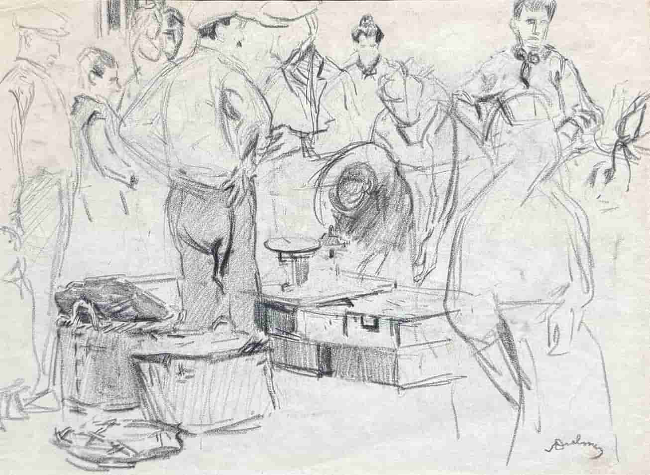 Erasmus Bernard von Dülmen-Krumpelman - Markttafereel in Amsterdam