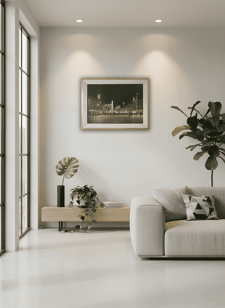 Frans Koppelaar - De Dam bij avond  (in interieur)