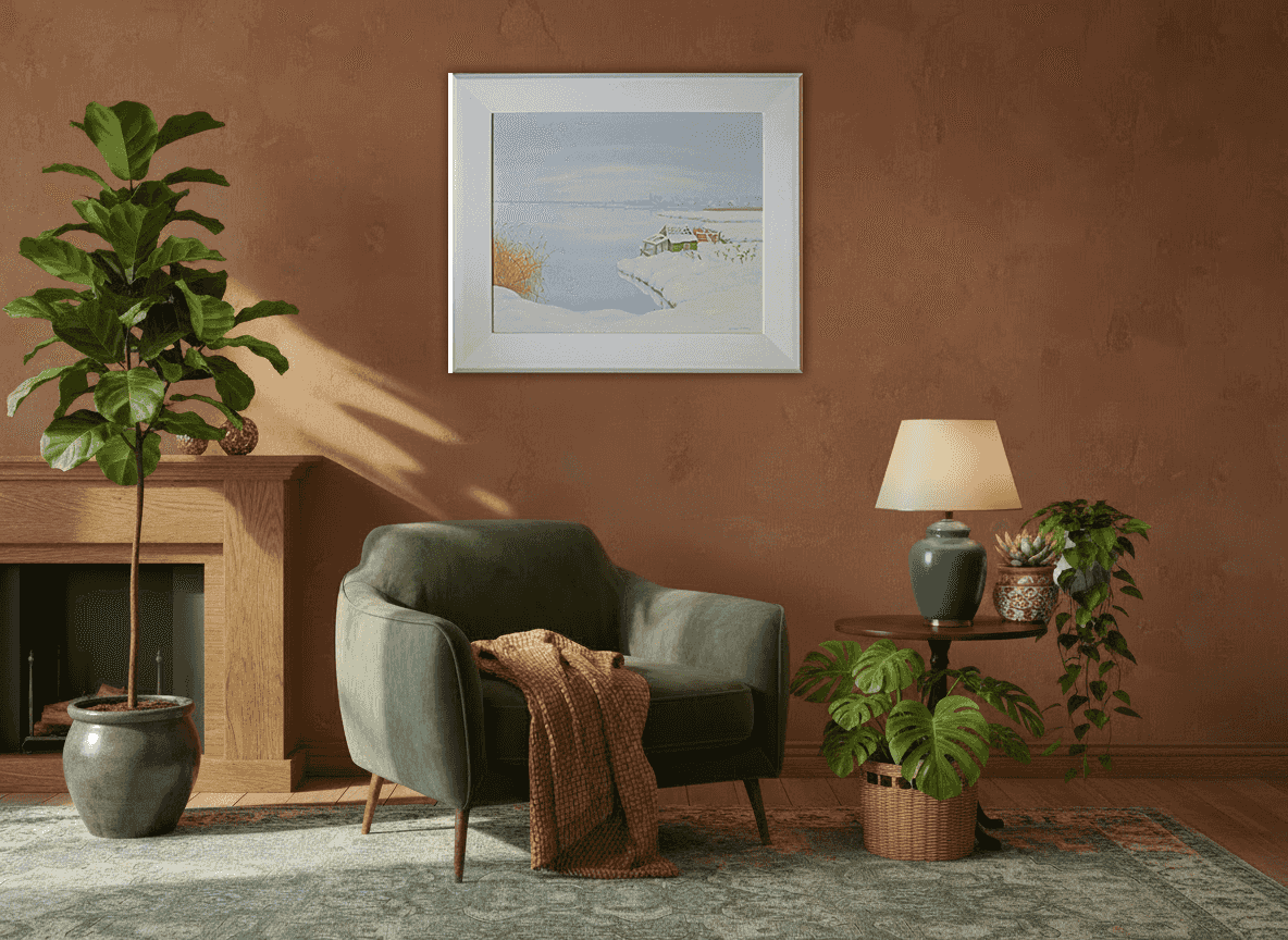 Dirk Smorenberg - Loosdrecht in de winter (in interieur)