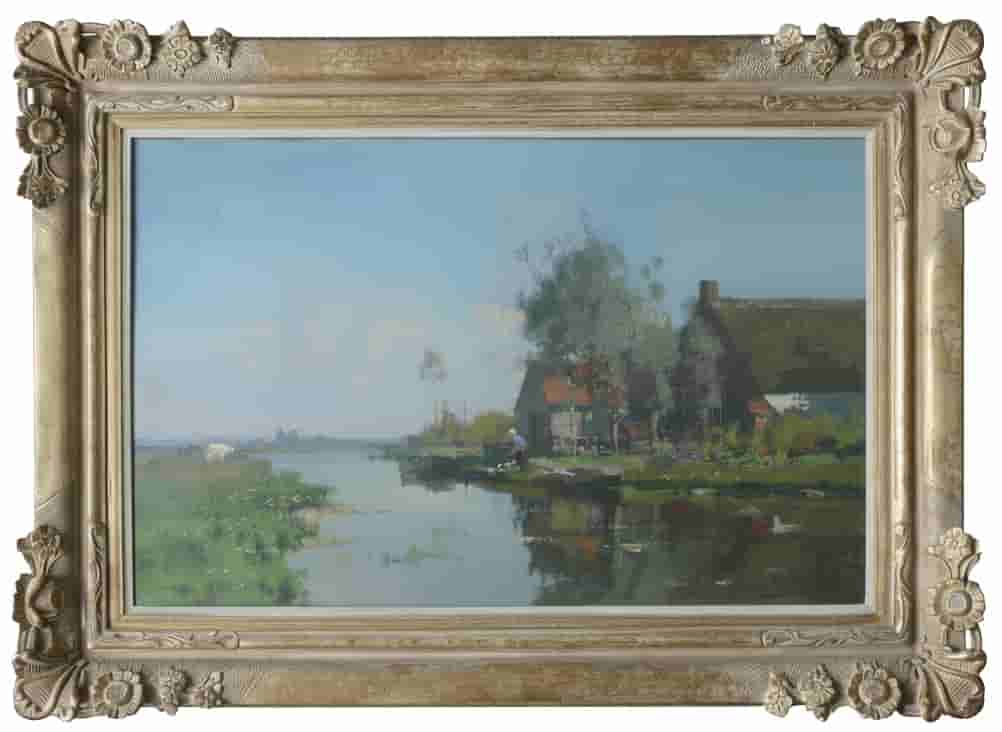 Cornelis Vreedenburgh - Boerderij aan het water (met lijst)