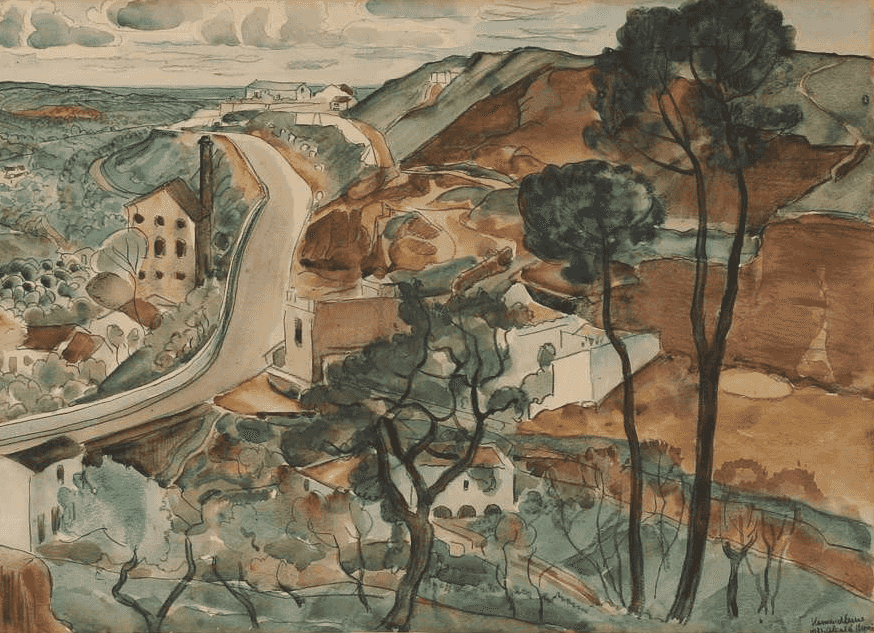 Harmen Meurs - Panoramisch uitzicht op het Andalusische stadje Alcalá (zonder lijst)