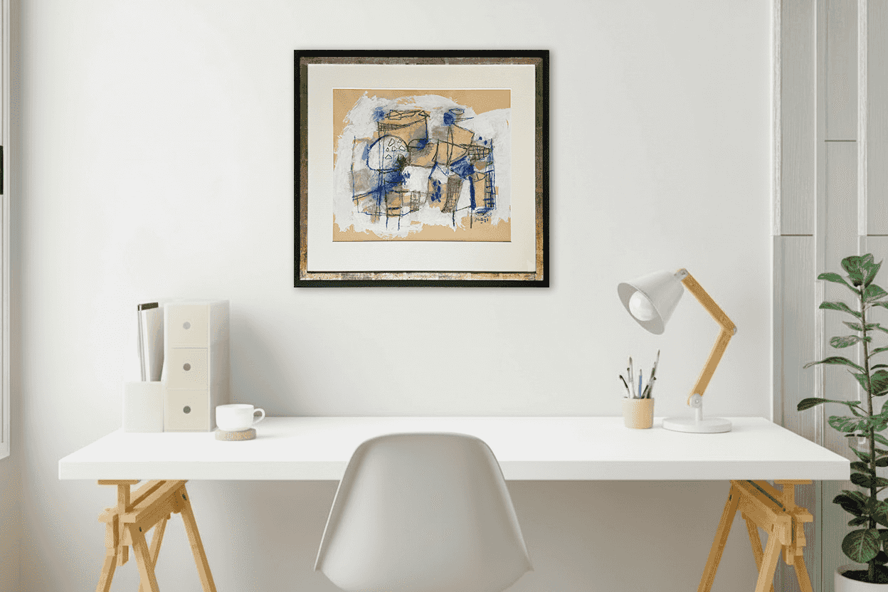 Jaap Nanninga - Abstracte compositie (in interieur)