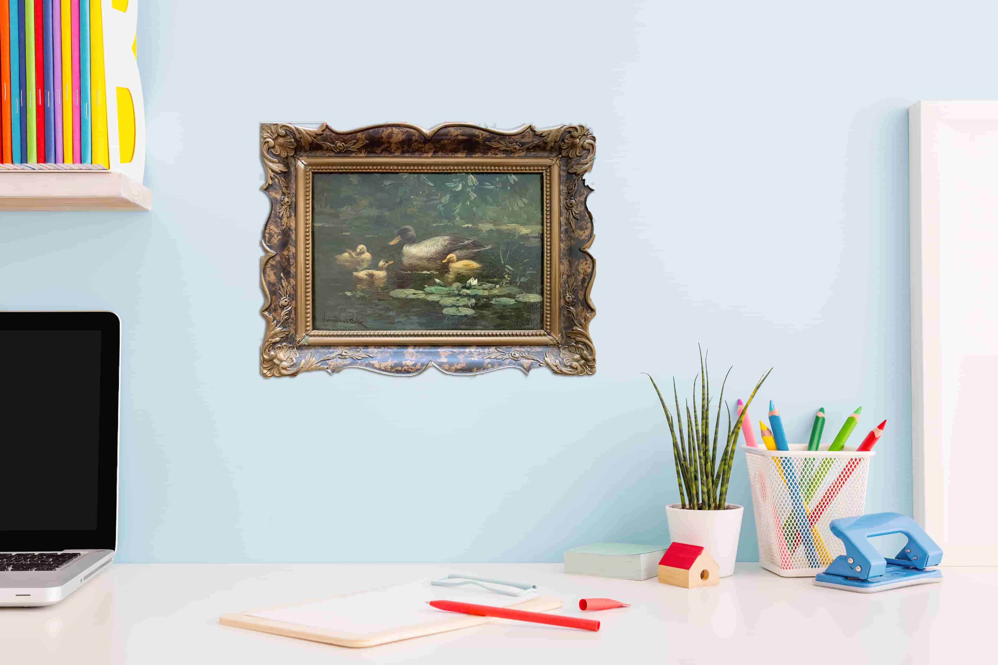 Constant Artz - Eendjes langs de waterkant (in interieur)