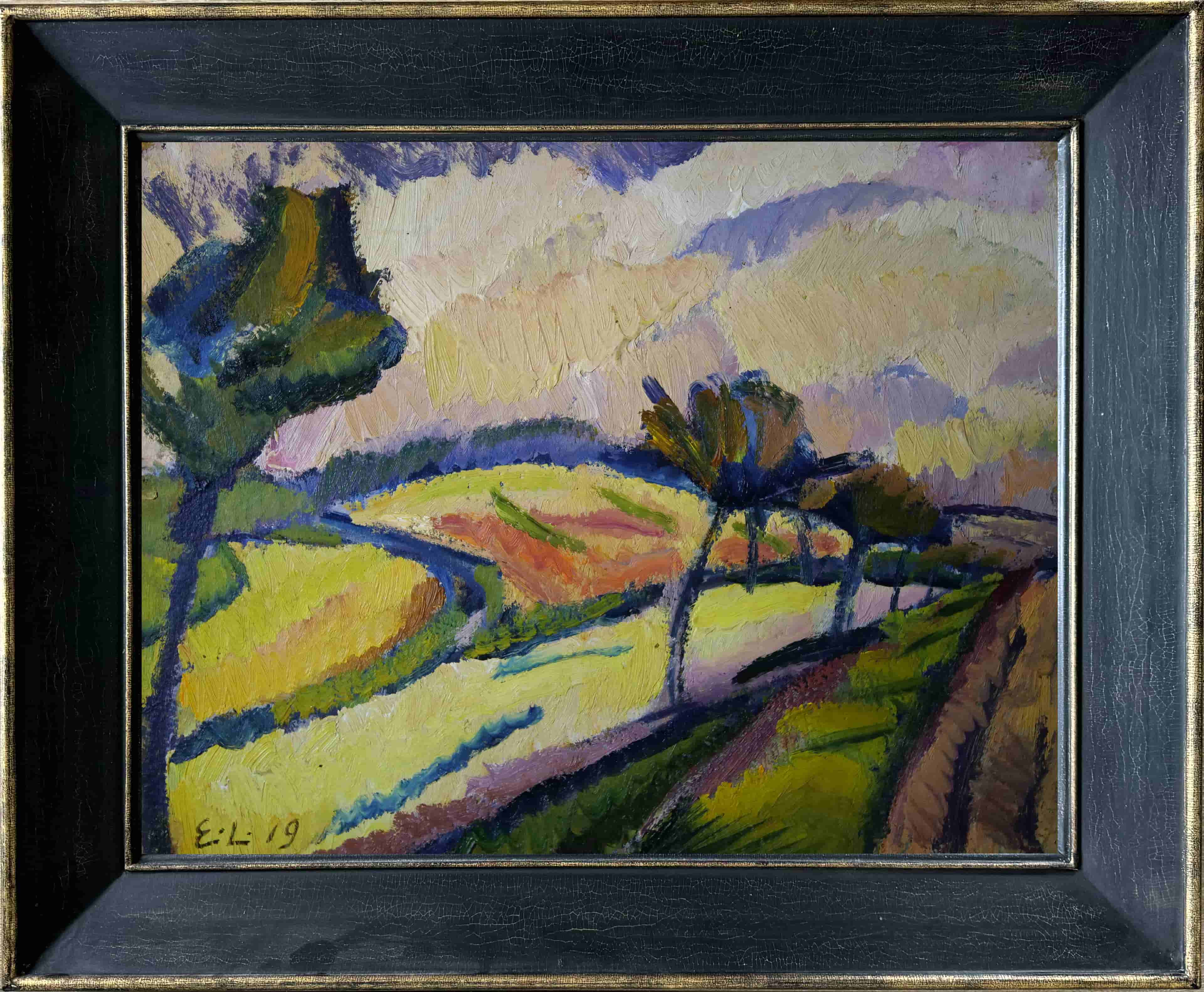 Else van der Feer-Lohmann - Landelijke weg (met lijst)