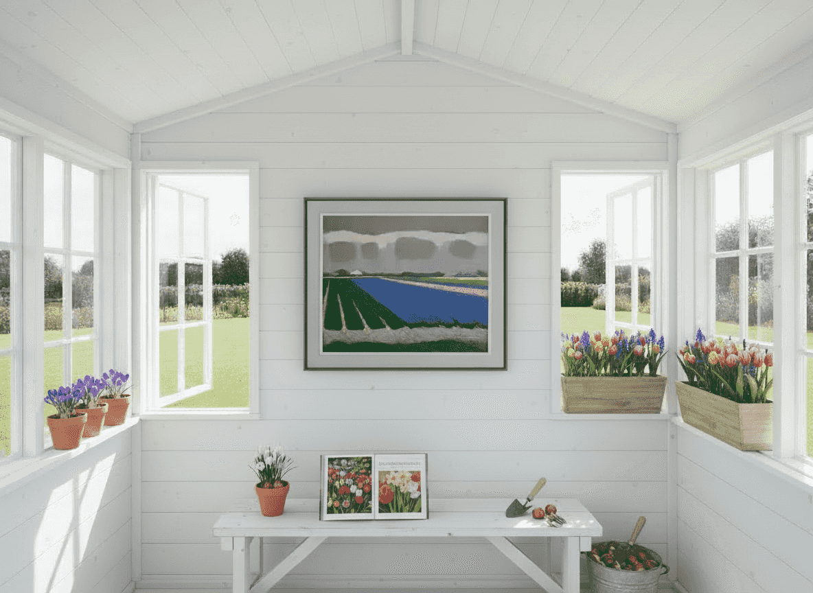 Jentsje Popma - Bollenvelden bij Breezand (in interieur)