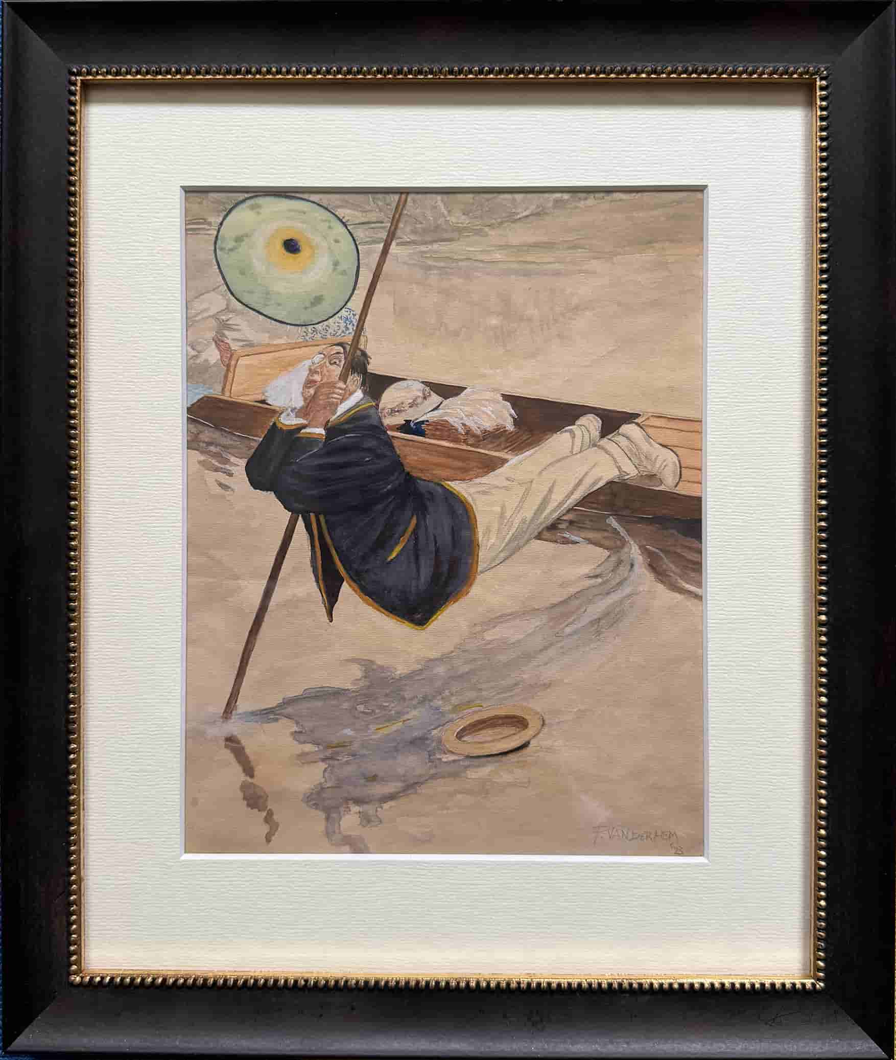 Piet van der Hem - Buiten de boot vallen (met lijst)