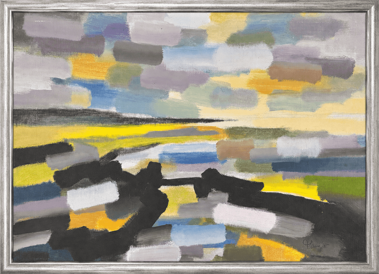 Eddy Sikma - Fries landschap (met lijst)