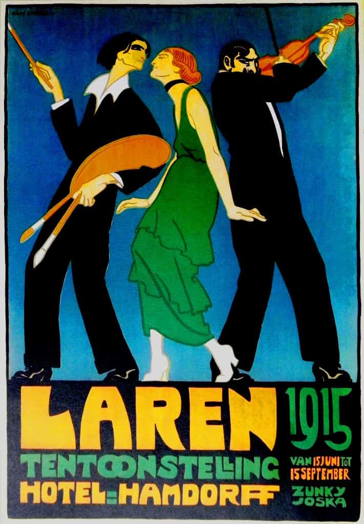 Affiches voor exposities in Hotel Hamdorff te Laren