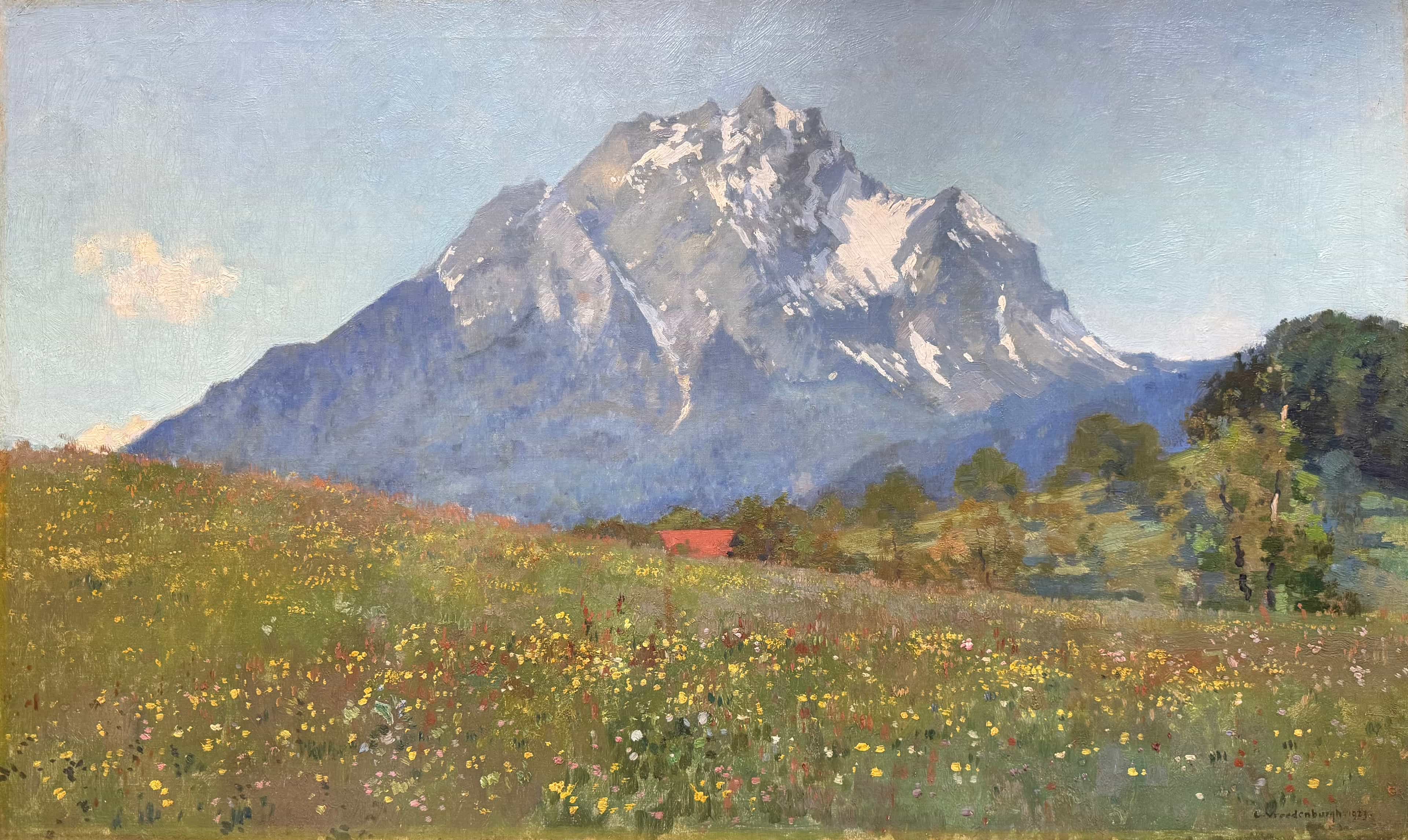 Gezicht op de Pilatus berg in Zwitserland