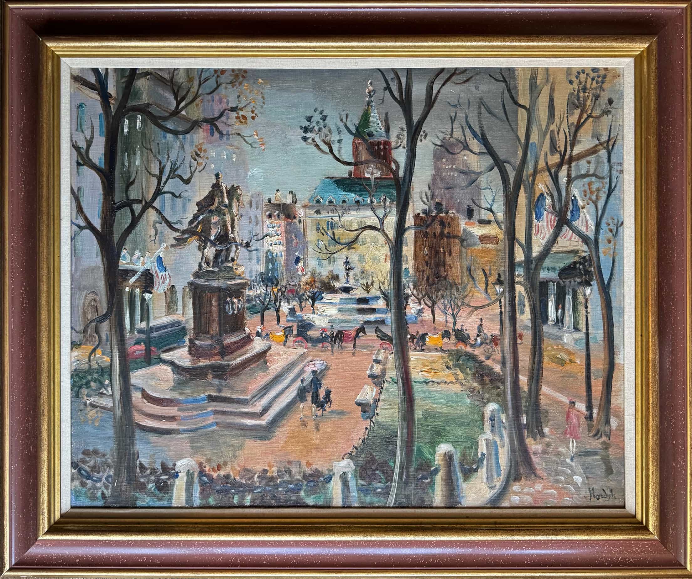 Gerard Hordijk - Grand Army Plaza in New York (met lijst)